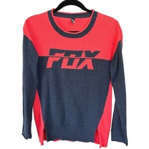 Fox Racing Identified Bold Color Block Sweater Motocross Grunge Logo Size Small